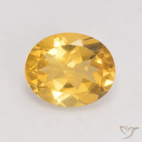 3.26ct Натуральный Среднее золото Цитрин, Овал, VVS-VS
