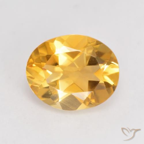 3.25ct Натуральный Темно-золотой Цитрин, Овал, VVS-VS