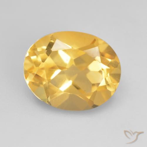 3.26ct Натуральный Среднее золото Цитрин, Овал, VVS-VS