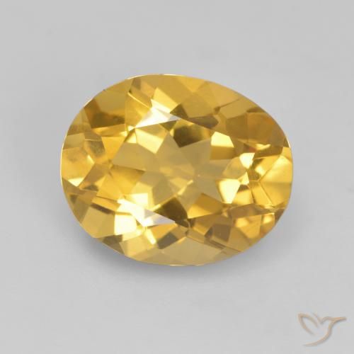 2.84ct Натуральный Средний золотой Цитрин, Овал, VVS-VS