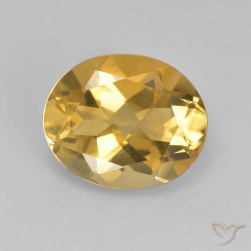3.49ct Натуральный Золотисто-оранжевый Цитрин, Овал, VVS-VS