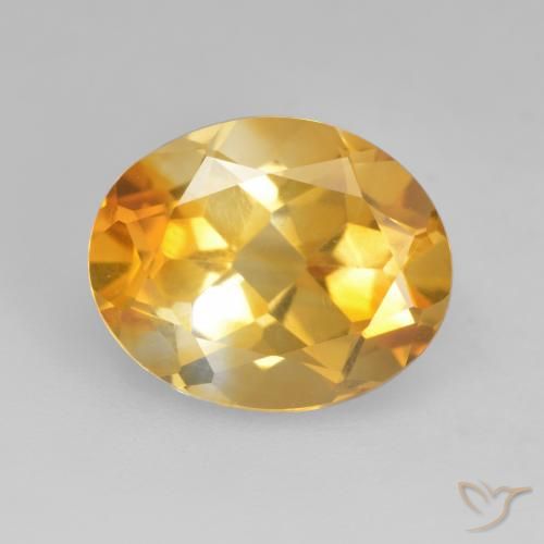 3.09ct Натуральный Темно-золотой апельсин Цитрин, Овал, VVS-VS
