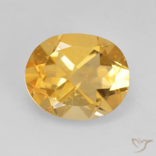 3.42ct Натуральный Среднее золото Цитрин, Овал, VVS-VS