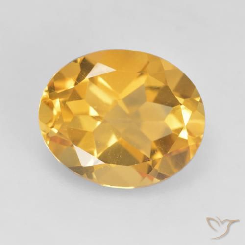 3.60ct Натуральный Яркое золото Цитрин, Овал, VVS-VS