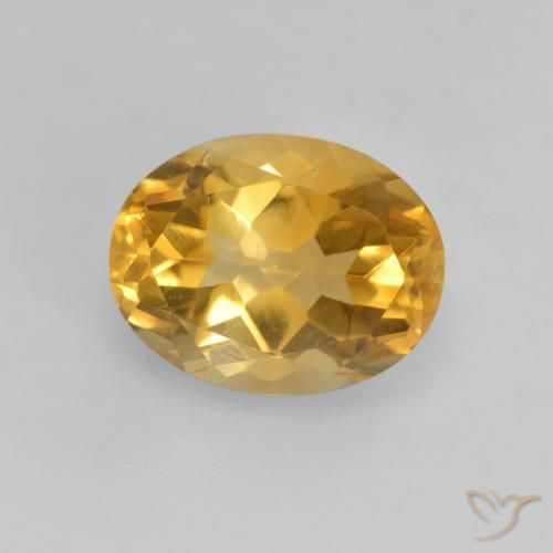 1.77ct Натуральный Темно-золотой апельсин Цитрин, Овал, VVS-VS