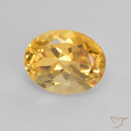 2.02ct Натуральный Среднее золото Цитрин, Овал, VVS-VS