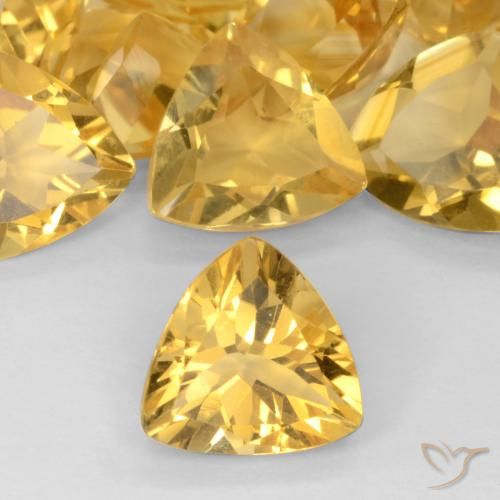 1.50ct Натуральный Глубокое золото Цитрин, Триллион, VVS-VS
