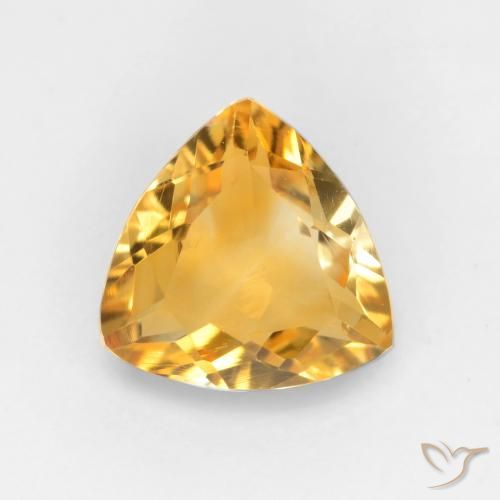 1.14ct Натуральный Темно-золотой апельсин Цитрин, Триллион, VVS-VS
