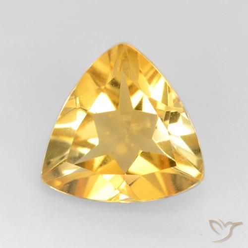 1.50ct Натуральный Среднее золото Цитрин, Триллион, Чистота VS