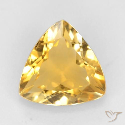 1.52ct Натуральный Среднее золото Цитрин, Триллион, VVS-VS