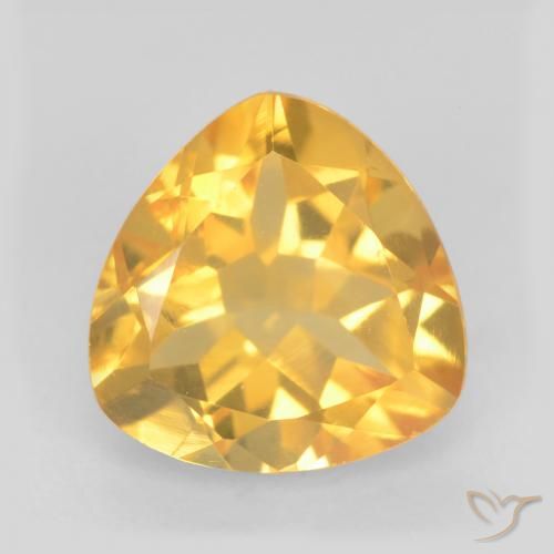 1.65ct Натуральный Среднее золото Цитрин, Триллион, VVS-VS