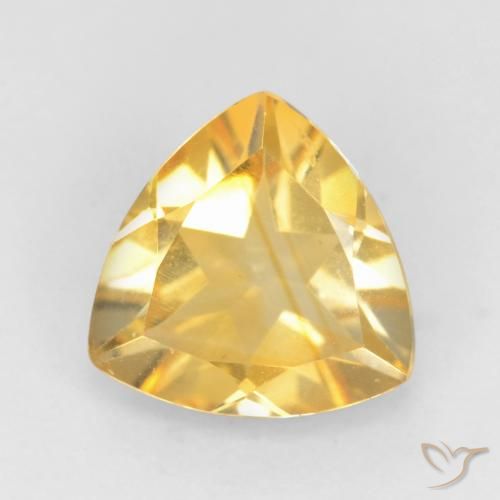 1.22ct Натуральный Золотой Цитрин, Триллион, VVS-VS