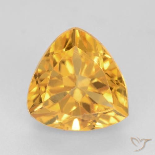 1.65ct Натуральный Золотисто-оранжевый Цитрин, Триллион, VVS-VS