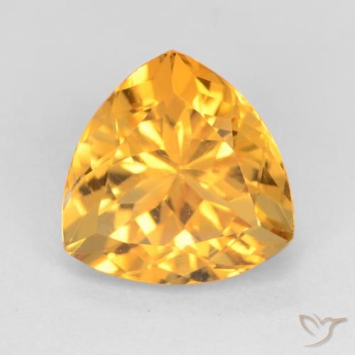 2.48ct Натуральный Средний золотой Цитрин, Триллион, Чистота VS