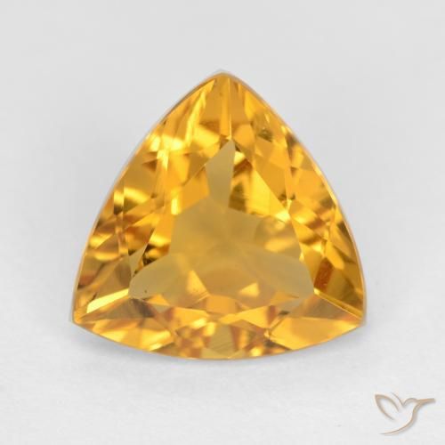 2.03ct Натуральный Темно-золотой апельсин Цитрин, Триллион, VVS-VS