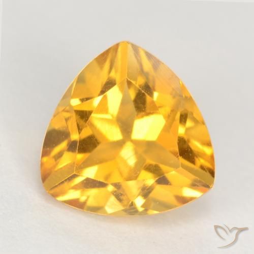 1.31ct Натуральный Средний золотой Цитрин, Триллион, Чистота VS