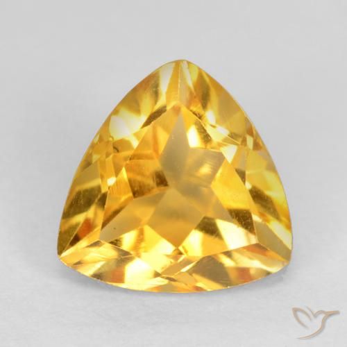 1.11ct Натуральный Яркое золото Цитрин, Триллион, Чистота VS