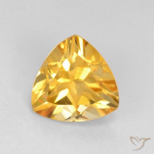 1.21ct Натуральный Среднее золото Цитрин, Триллион, Чистота VS