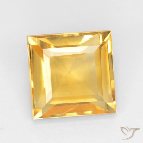 3.19ct Натуральный Среднее золото Цитрин, Квадрат, Чистота VS