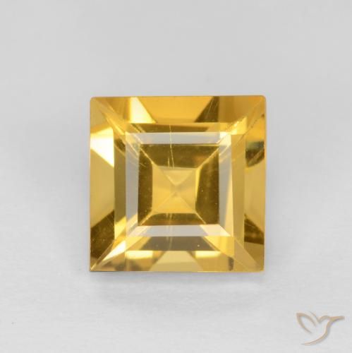 1.49ct Натуральный Средний золотой Цитрин, Квадрат, Чистота VS