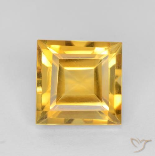 2.36ct Натуральный Среднее золото Цитрин, Квадрат, Чистота VS