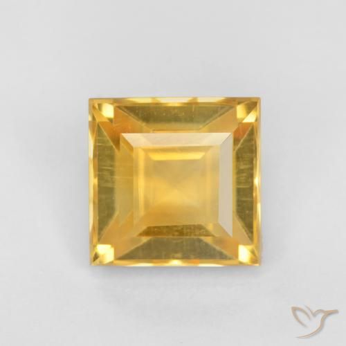 1.46ct Натуральный Среднее золото Цитрин, Квадрат, Чистота VS