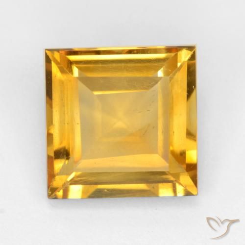 3.06ct Натуральный Средний золотой Цитрин, Квадрат, Чистота VS