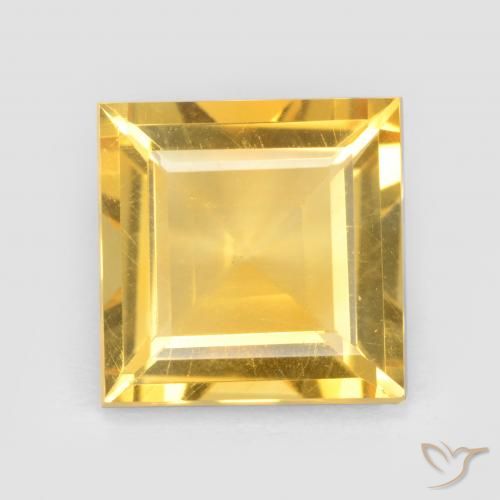 2.76ct Натуральный Золотой Цитрин, Квадрат, Чистота VS