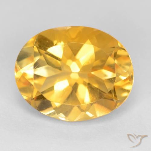 3.65ct Натуральный Золотисто-оранжевый Цитрин, Овал, Чистота VS
