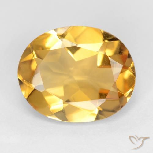 2.97ct Натуральный Средне-светлый золотистый Цитрин, Овал, Чистота VS