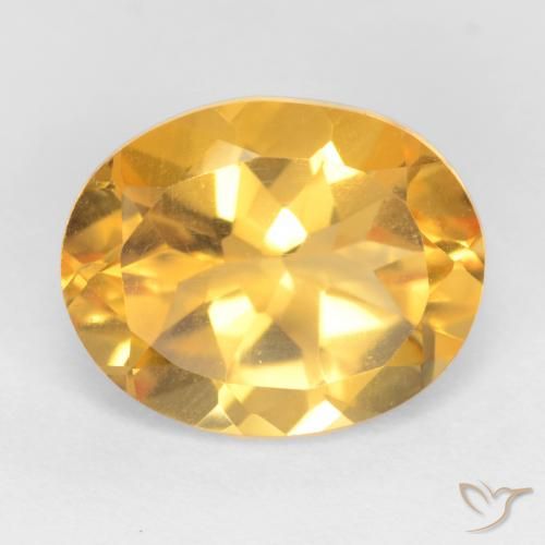 3.28ct Натуральный Темно-золотой апельсин Цитрин, Овал, Чистота VS