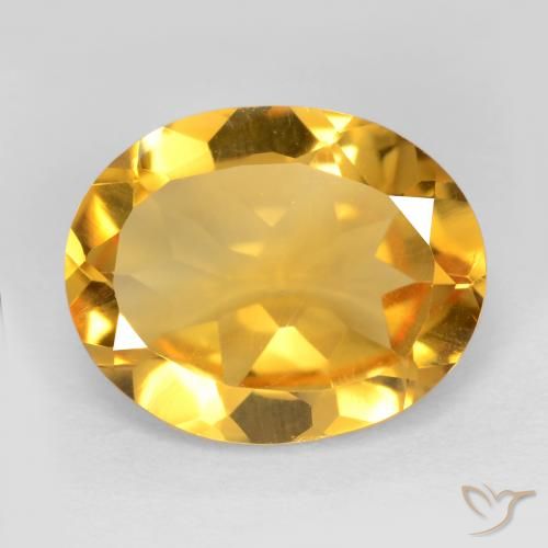 2.96ct Натуральный Темно-золотой апельсин Цитрин, Овал, Чистота VS