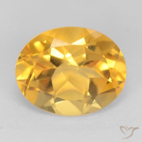 3.48ct Натуральный Золотисто-оранжевый Цитрин, Овал, Чистота VS