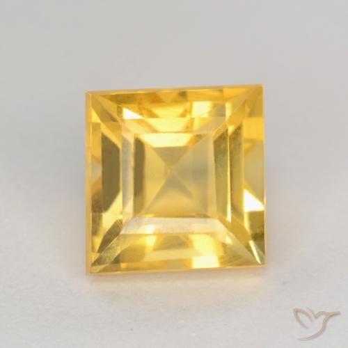 2.01ct Натуральный Среднее золото Цитрин, Квадрат, Чистота VS