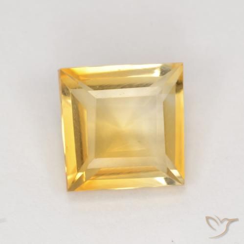 1.71ct Натуральный Золотой Цитрин, Квадрат, Чистота VS