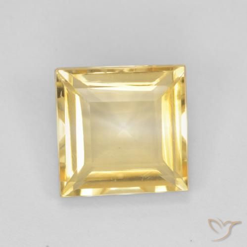 2.01ct Натуральный Золотой Цитрин, Квадрат, Чистота VS