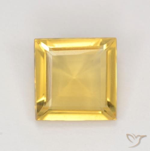 1.87ct Натуральный Золотой Цитрин, Квадрат, VVS-VS