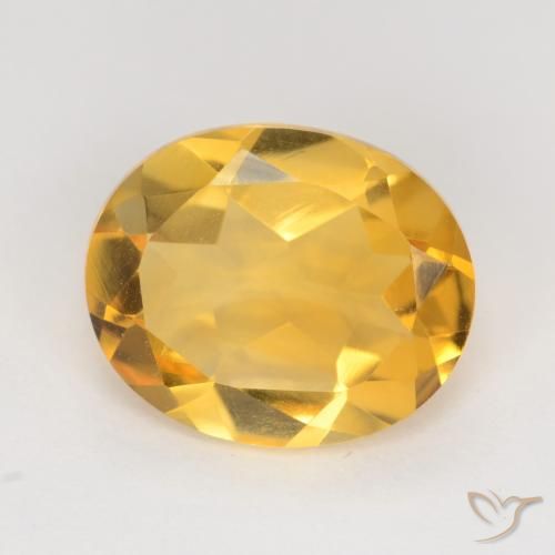 3.04ct Натуральный Глубокое золото Цитрин, Овал, VVS-VS