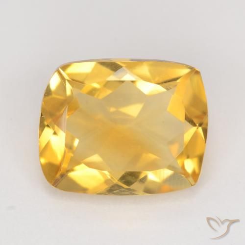 3.30ct Натуральный Среднее золото Цитрин, Подушка, Чистота VS