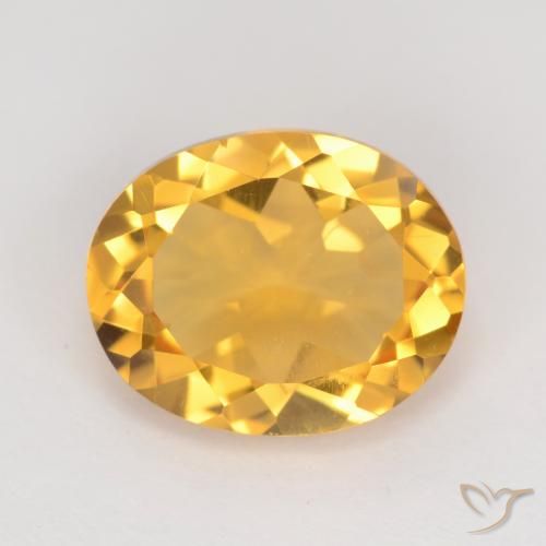 3.06ct Натуральный Золотисто-оранжевый Цитрин, Овал, VVS-VS