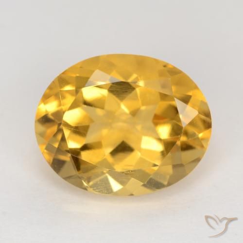 3.28ct Натуральный Среднее золото Цитрин, Овал, Чистота VS