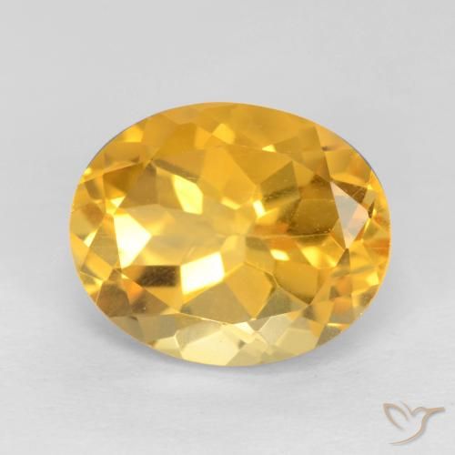 3.66ct Натуральный Яркое золото Цитрин, Овал, Чистота VS