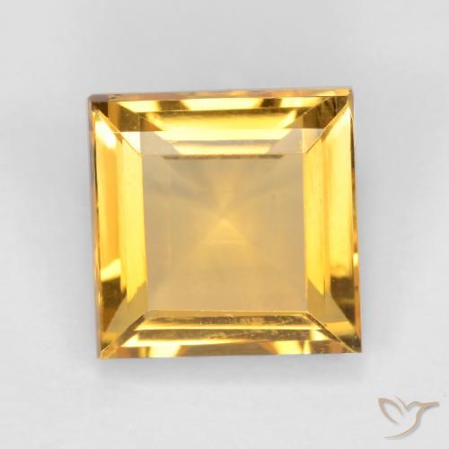 2.90ct Натуральный Золотой Цитрин, Квадрат, Чистота VS