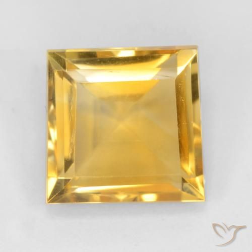 2.97ct Натуральный Среднее золото Цитрин, Квадрат, Чистота VS