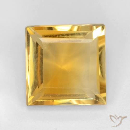 3.06ct Натуральный Средний золотой Цитрин, Квадрат, Чистота VS