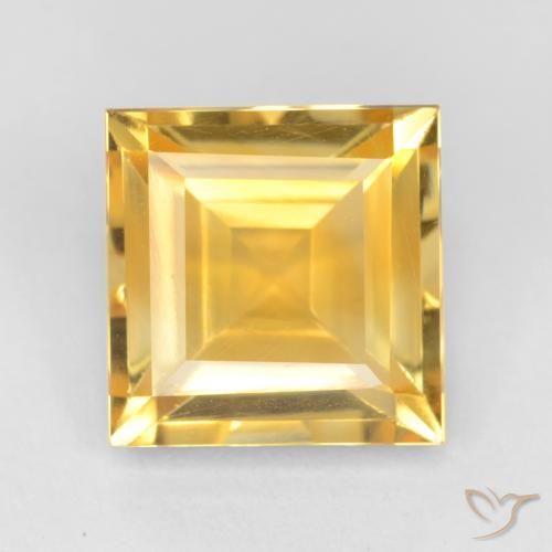 2.66ct Натуральный Яркое золото Цитрин, Квадрат, Чистота VS