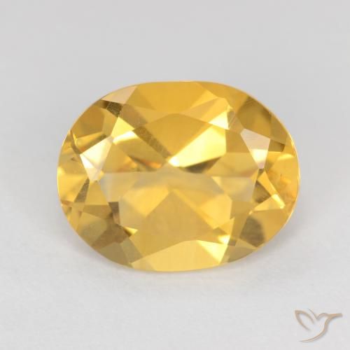 2.50ct Натуральный Яркое золото Цитрин, Овал, Чистота VS