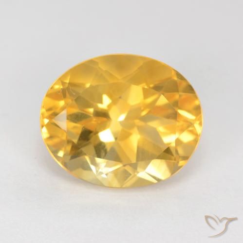 3.70ct Натуральный Среднее золото Цитрин, Овал, Чистота VS
