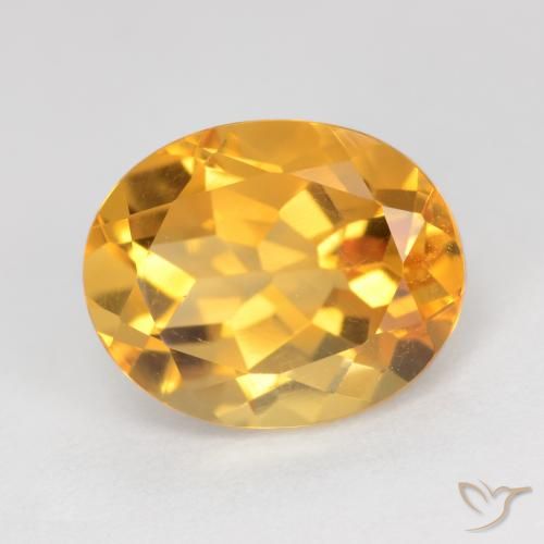 3.97ct Натуральный Темно-золотой Цитрин, Овал, Чистота VS