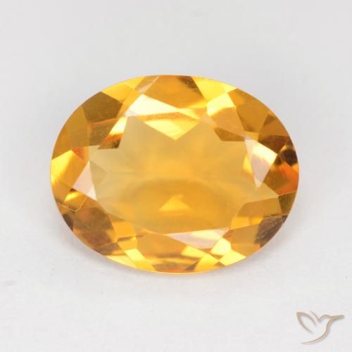 2.55ct Натуральный Оранжево-золотой Цитрин, Овал, Чистота VS